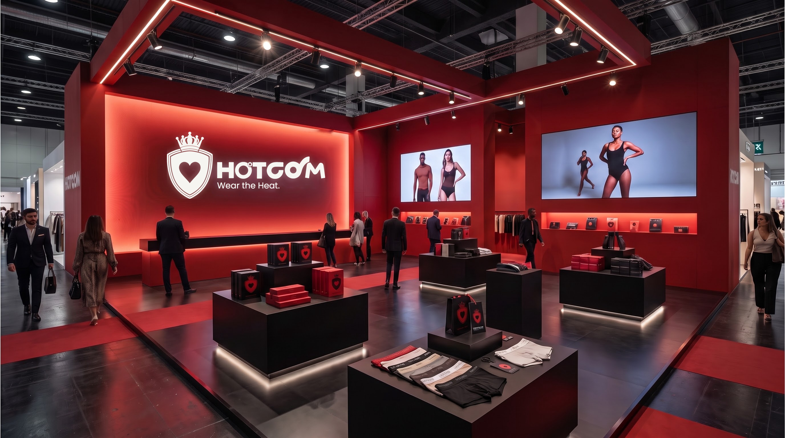 HOTCOM 国际展会展位与现场人流