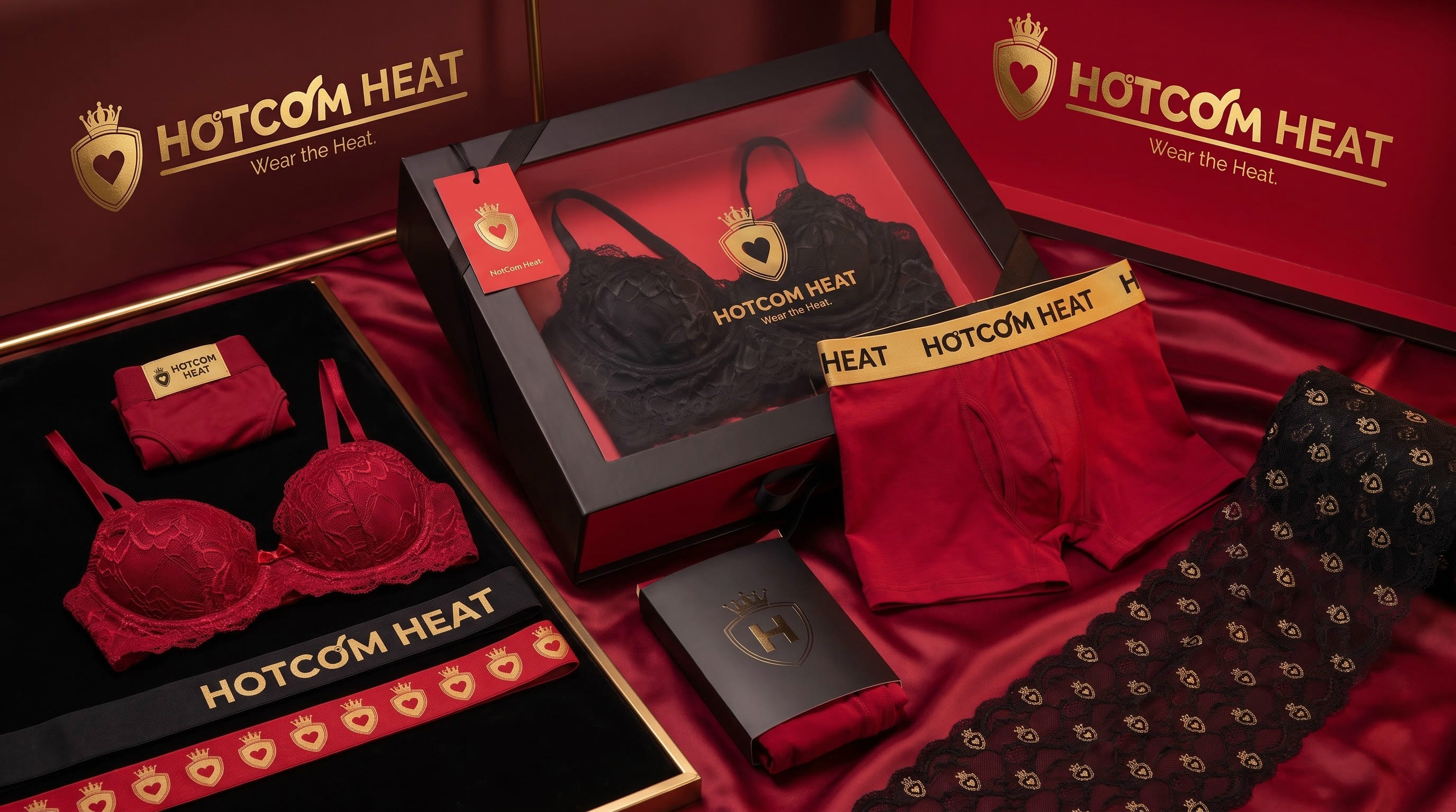 HOTCOM HEAT 红色分支命名视觉延展