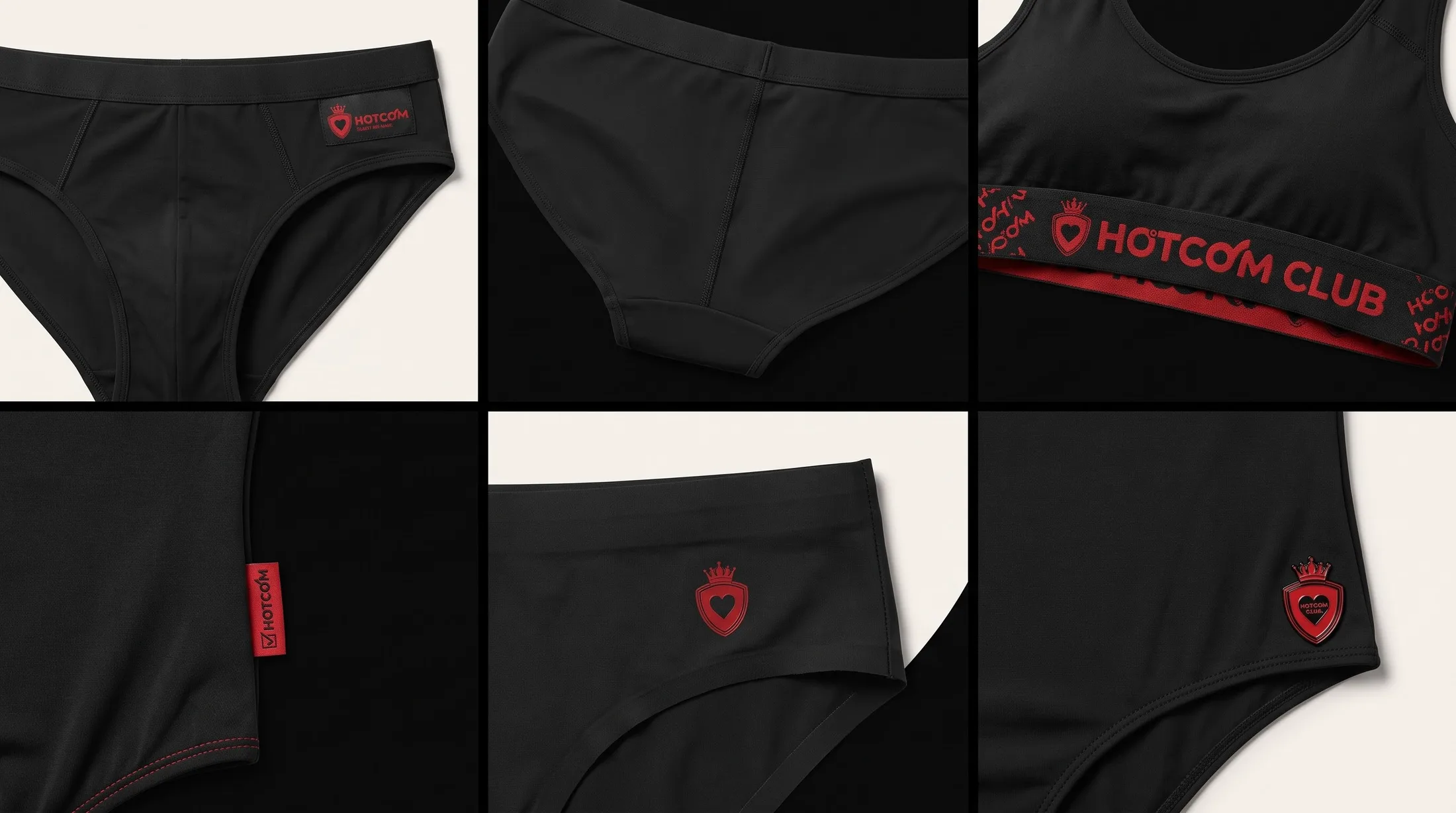 HOTCOM Logo 点缀与工艺细节