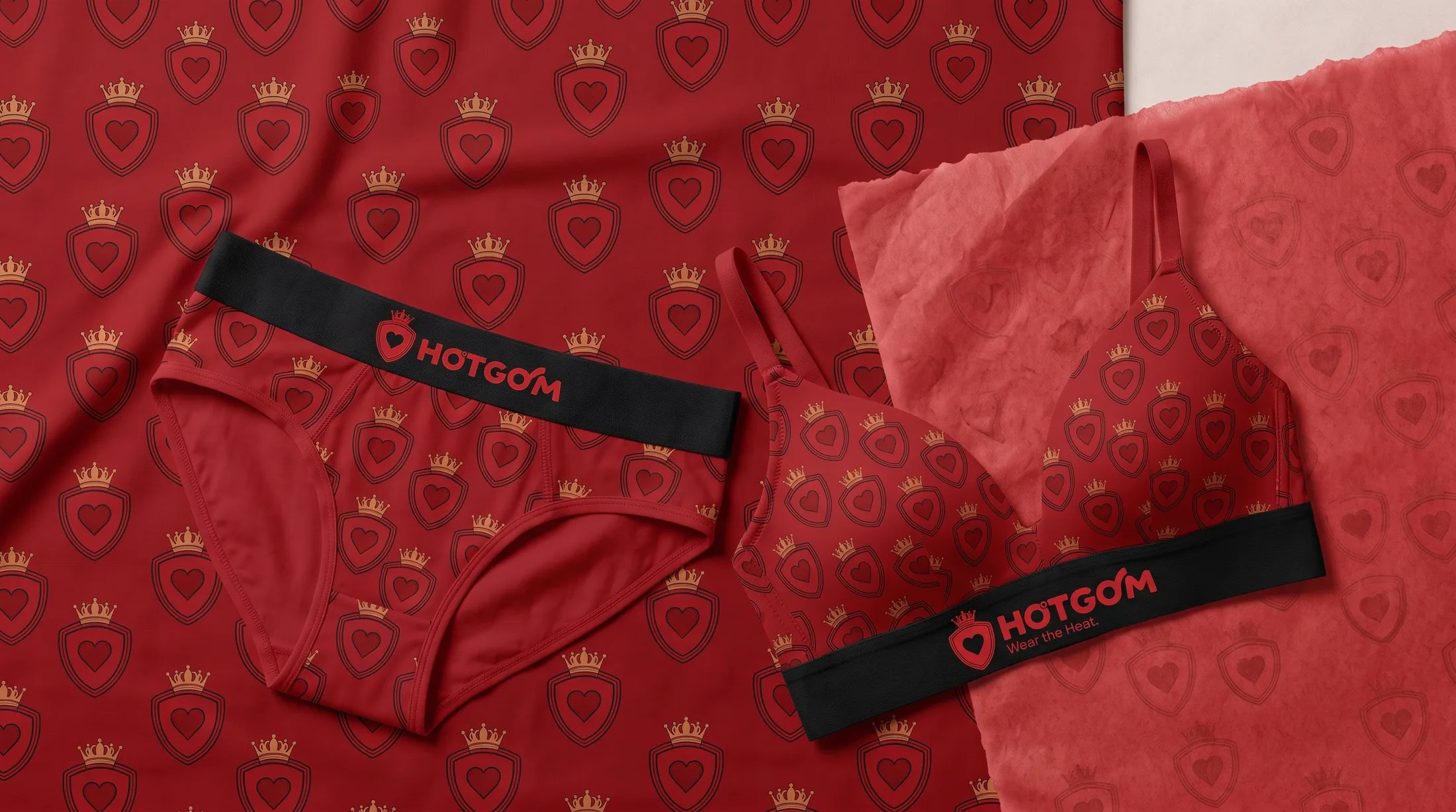 HOTCOM HEAT 红色满版印花与产品应用