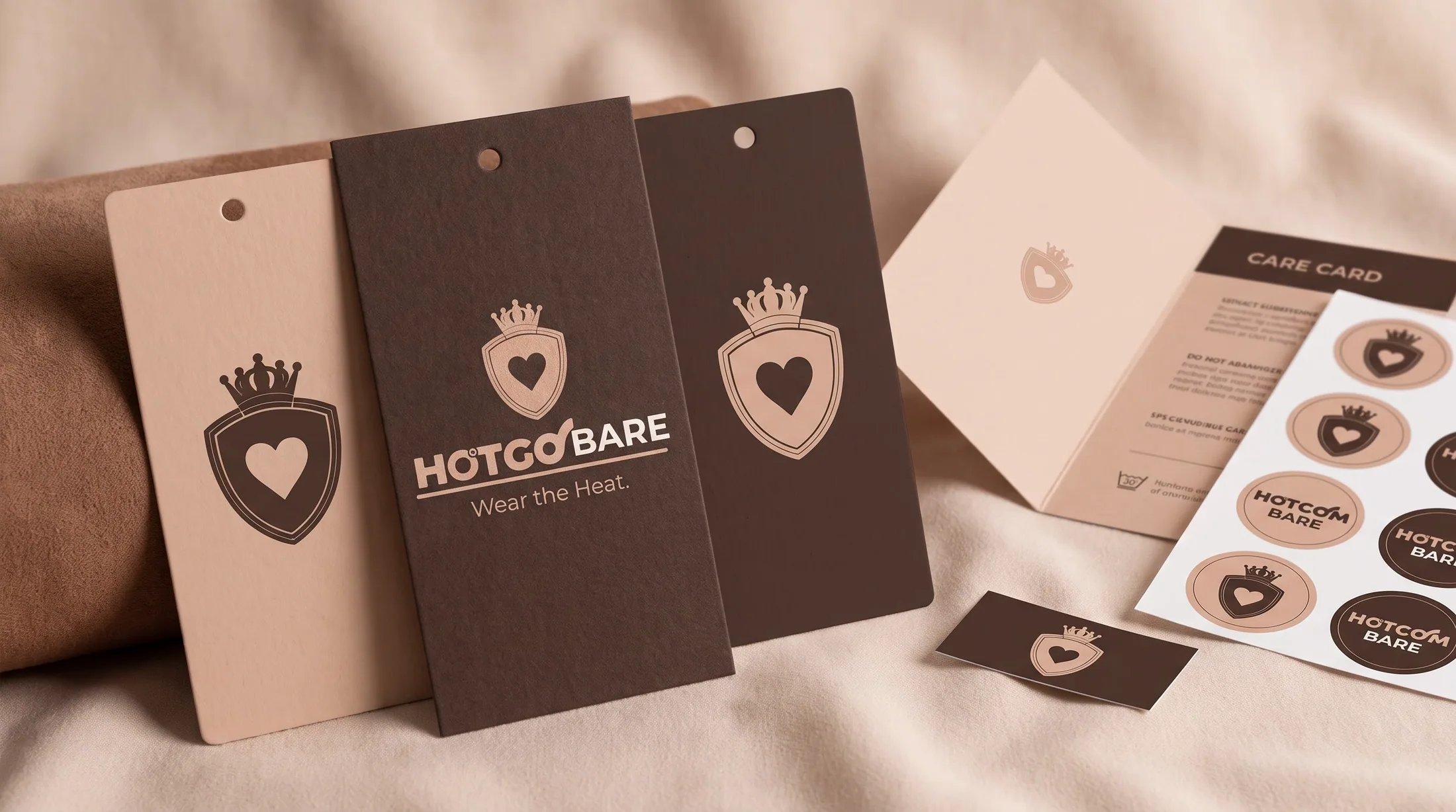 HOTCOM BARE 吊牌、贴纸与护理卡新增候选